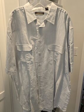 Cubavera Pale Blue Short Sleeve Button-Down Shirt